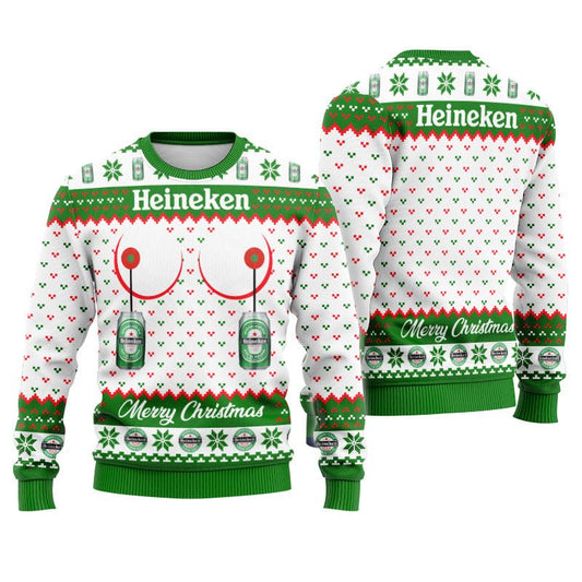 Heineken Merry Christmas Ugly Sweater - Flexiquor.com