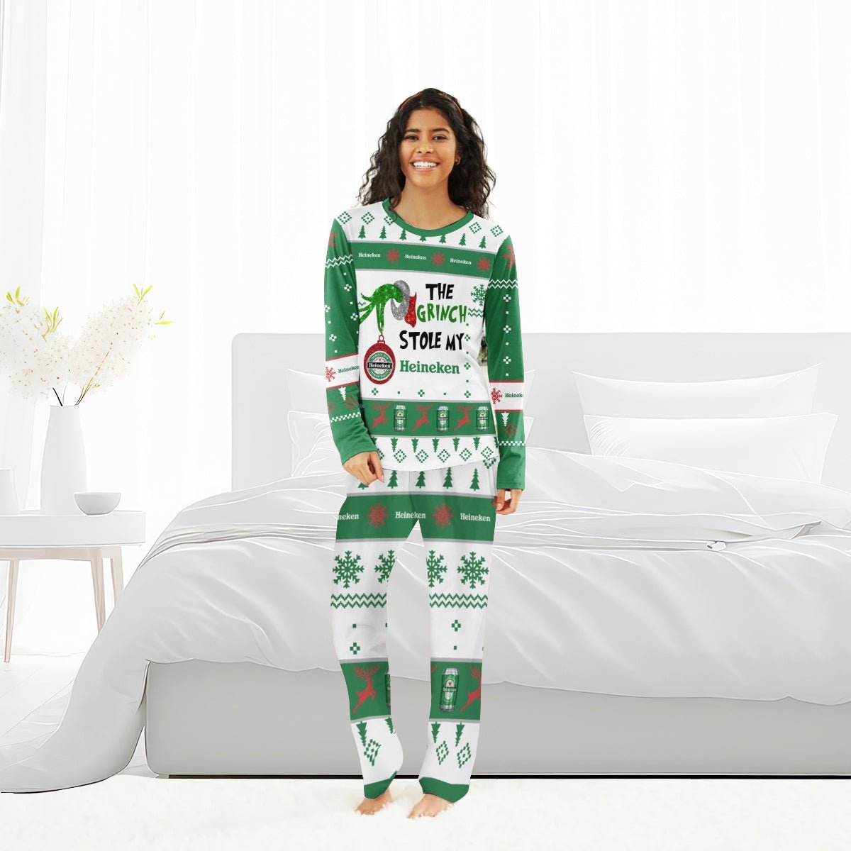 Heineken The Grinch Stole Family Pajamas Set - Flexiquor.com