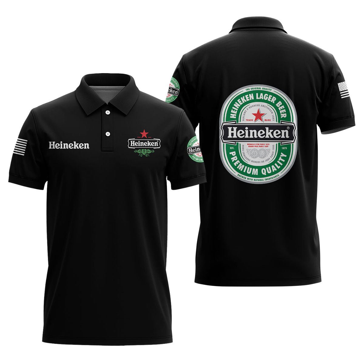 Heineken USA Flag Polo Shirt - Flexiquor.com