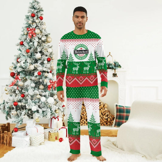 Heineken Winter Reindeer Family Pajamas Set - Flexiquor.com