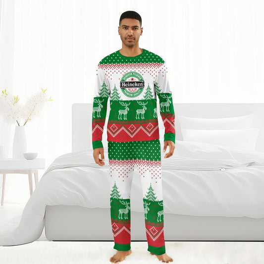 Heineken Winter Reindeer Family Pajamas Set - Flexiquor.com