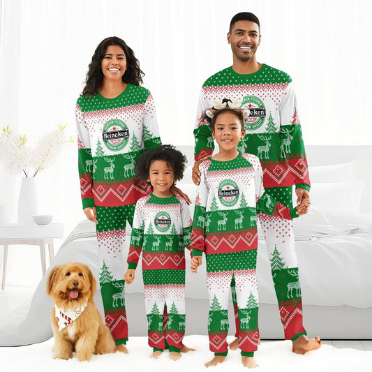 Heineken Winter Reindeer Family Pajamas Set - Flexiquor.com