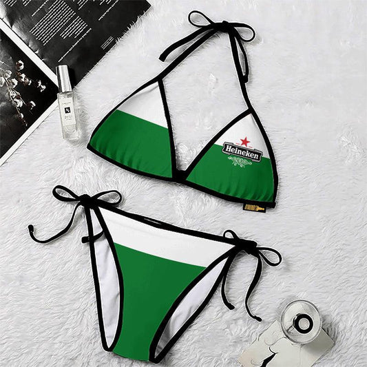 Heineken Stripes Triangle Beach Bikini