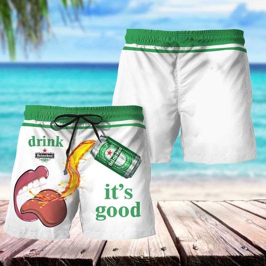 Let's Drink Heineken Swim Trunks - Flexiquor.com