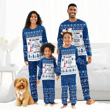 I Will Drink Michelob ULTRA Here Or There Christmas Family Pajamas Set - Flexiquor.com