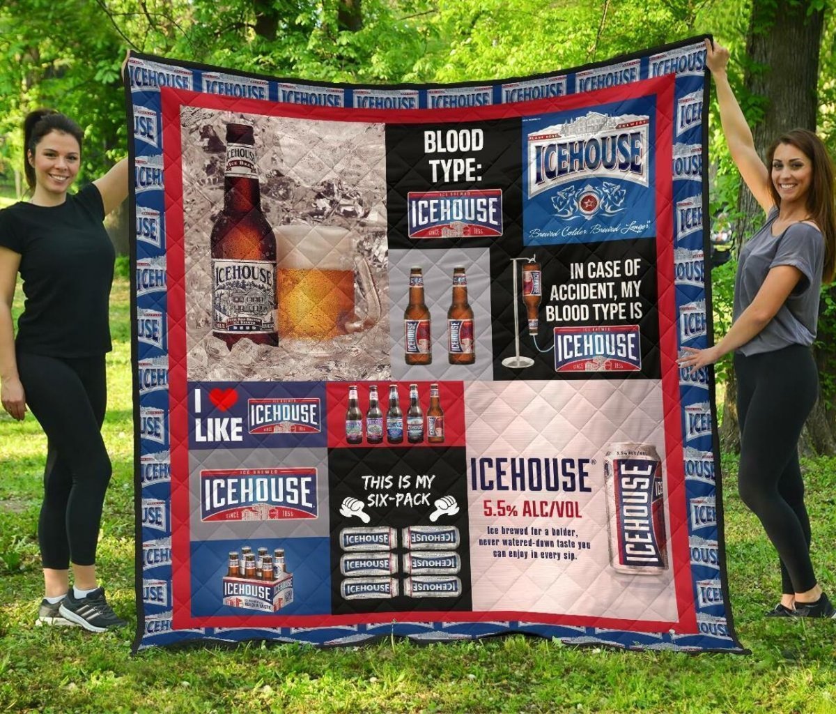 Icehouse Blood Type Flannel Blanket - Flexiquor.com