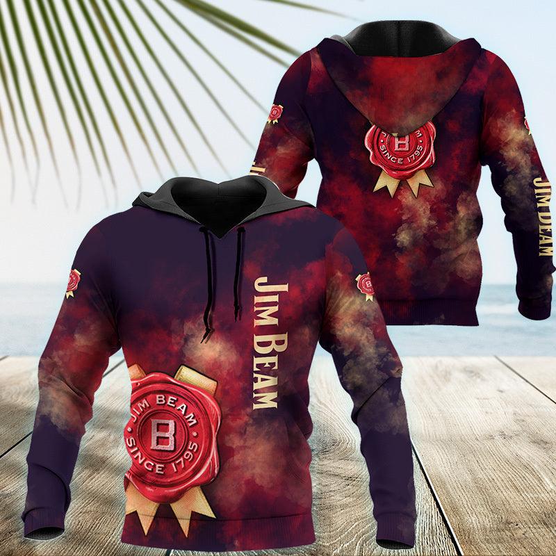 Jim Beam Colorful Smoke Hoodie & Zip Hoodie