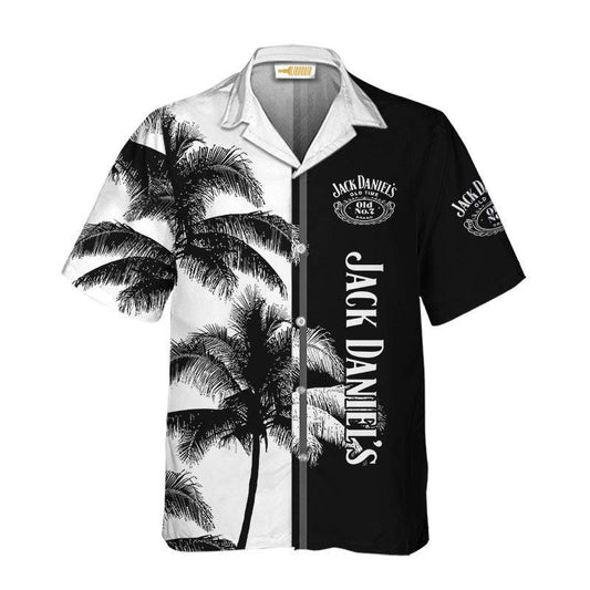 Palm Tree Jack Daniels Hawaiian Shirt