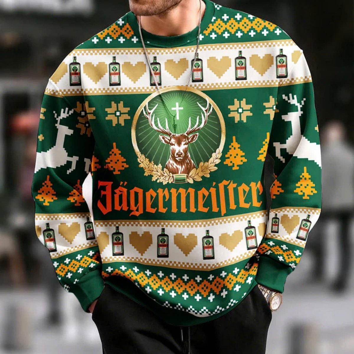 Jagermeister Reindeer Ugly Sweater - Flexiquor.com