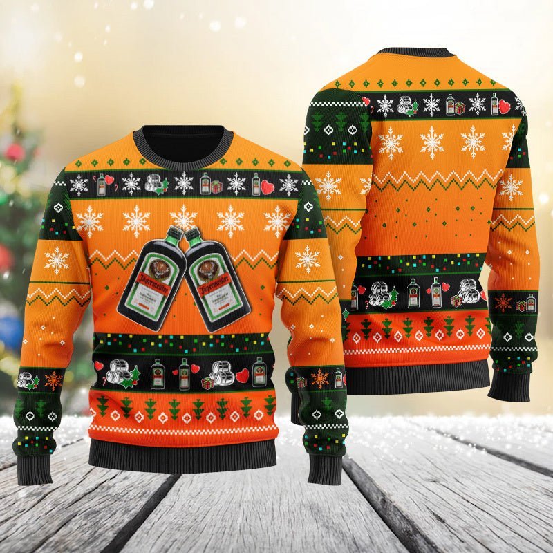 Jagermeister Snowflakes Ugly Sweater - Flexiquor.com