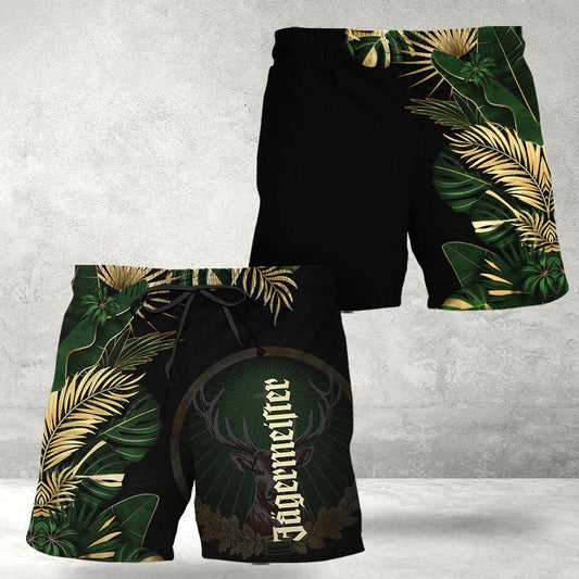 Jagermeister Tropical Kentia Palm Swim Trunks - Flexiquor.com