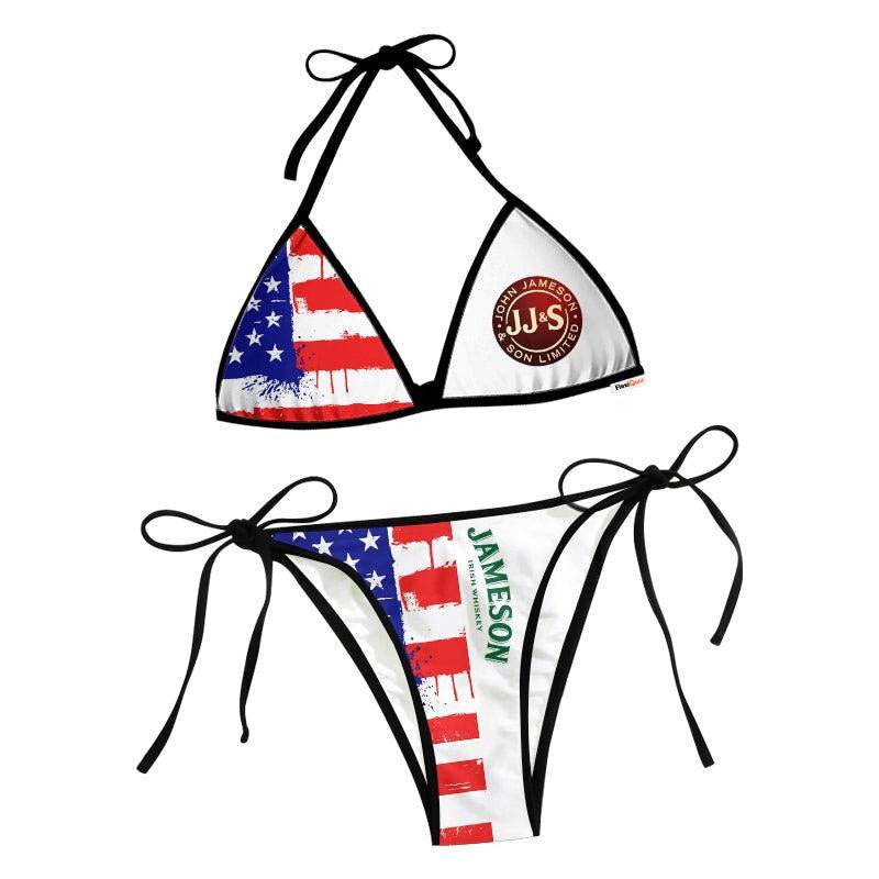 Jameson American Flag Triangle Beach Bikini - Flexiquor.com