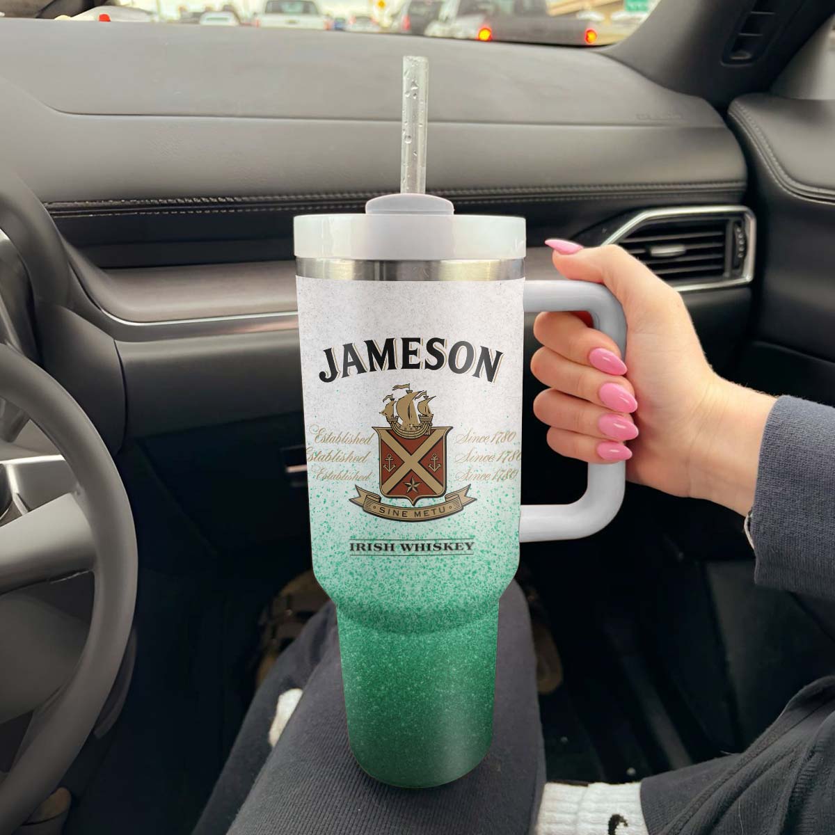 Jameson Cat In The Hat Tumbler With Handle - Flexiquor.com