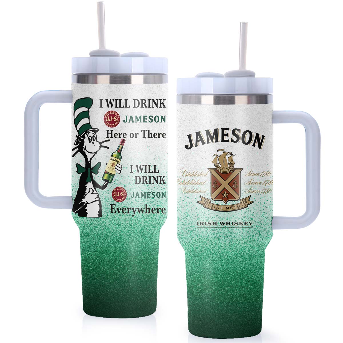 Jameson Cat In The Hat Tumbler With Handle - Flexiquor.com