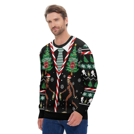 Jameson Christmas Bigfoot Ugly Sweater - Flexiquor.com