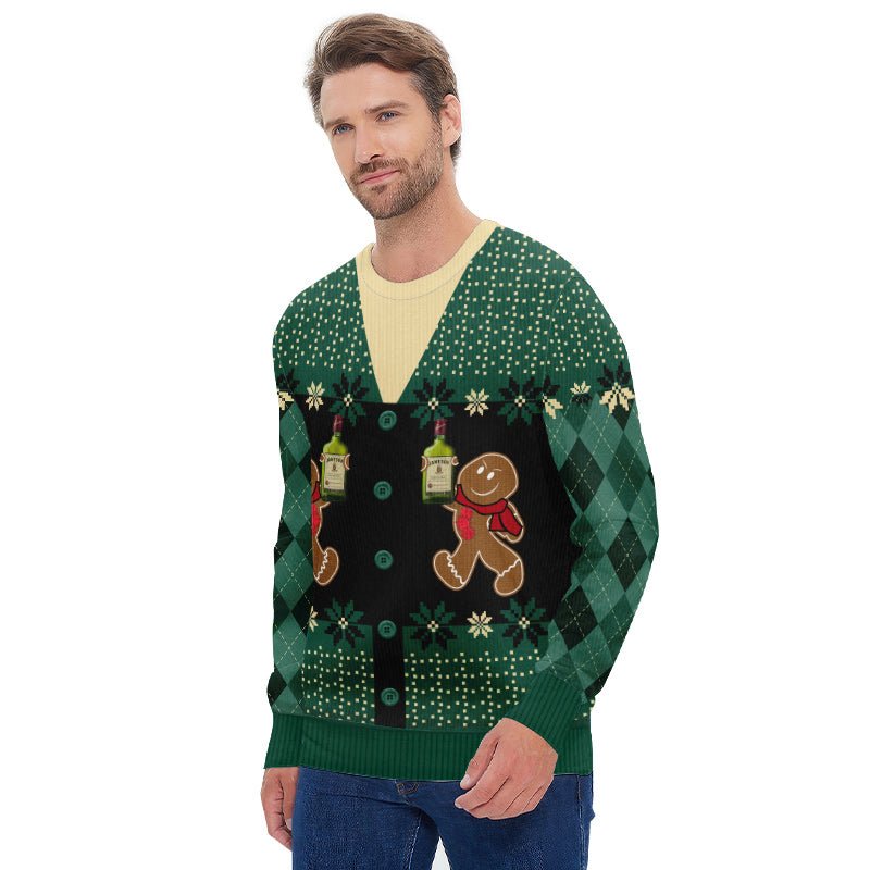 Jameson Christmas Gingerbread Ugly Sweater - Flexiquor.com