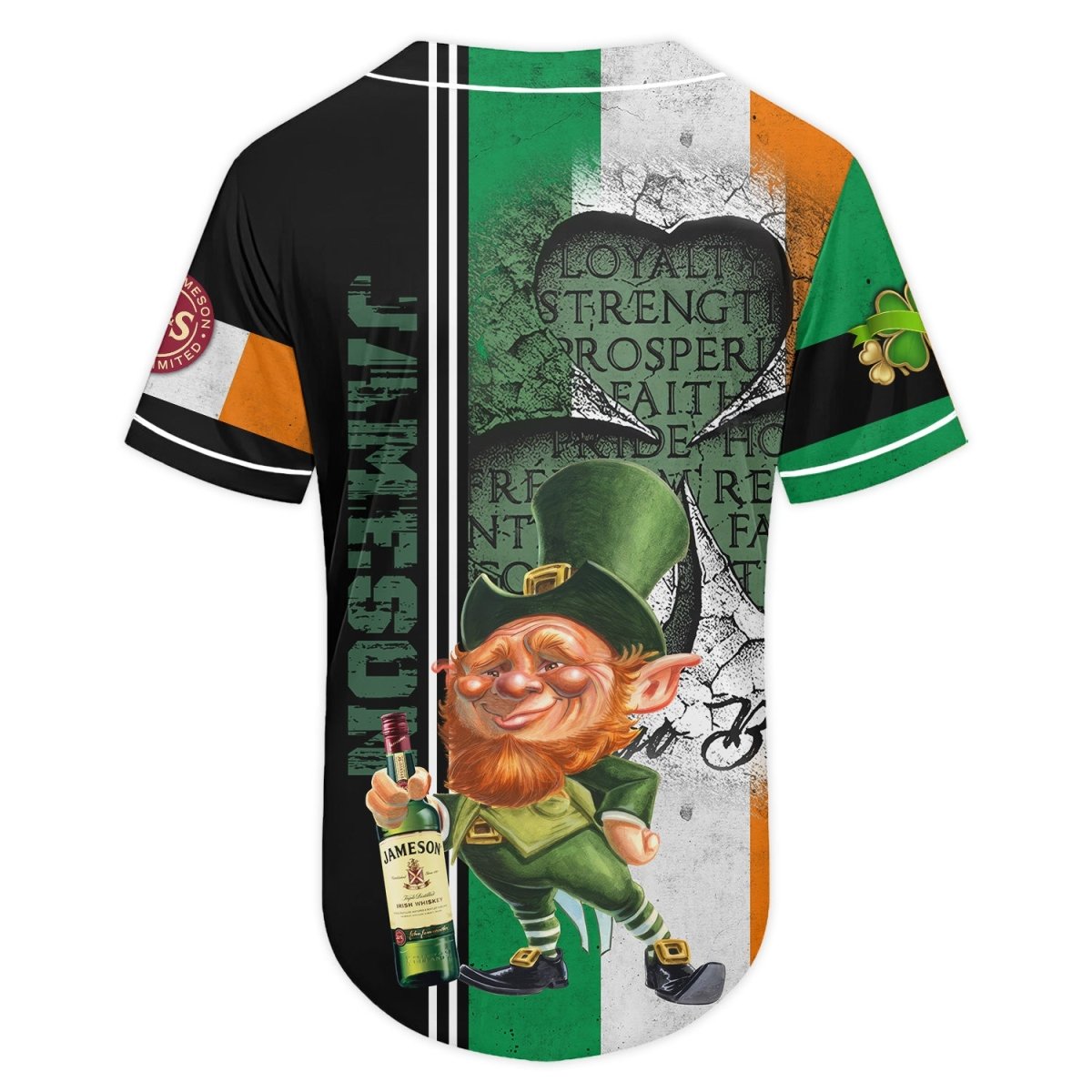 Jameson Irish St. Patrick's Day Baseball Jersey - Flexiquor.com