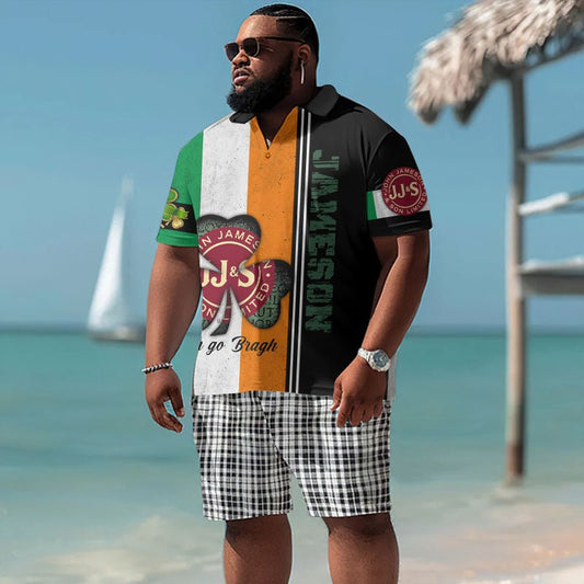 Jameson Irish St. Patrick's Day Men's Plus Size Polo Shirt - Flexiquor.com