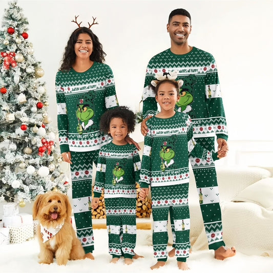 Jameson Make Grinch Happy Family Pajamas Set - Flexiquor.com