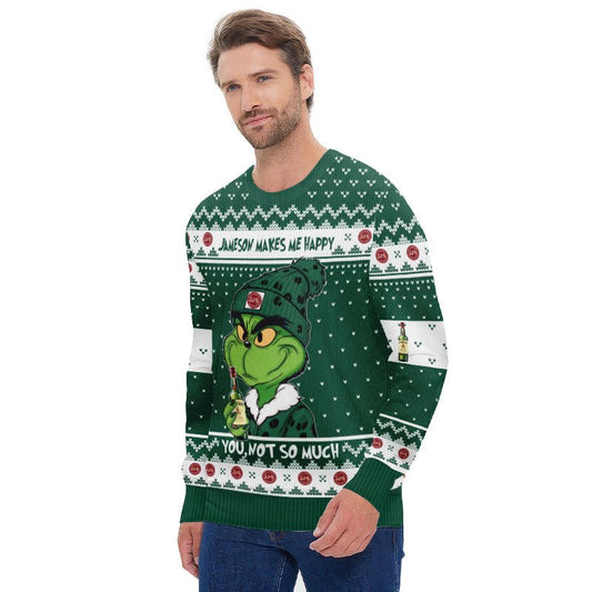 Jameson Make Grinch Happy Ugly Sweater - Flexiquor.com