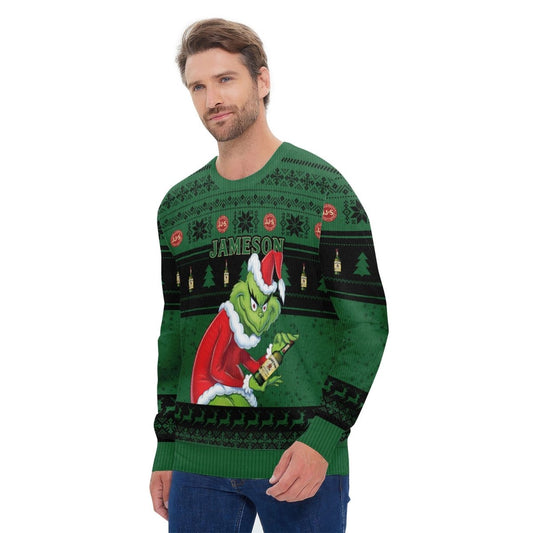 Jameson Santa Grinch Ugly Sweater - Flexiquor.com