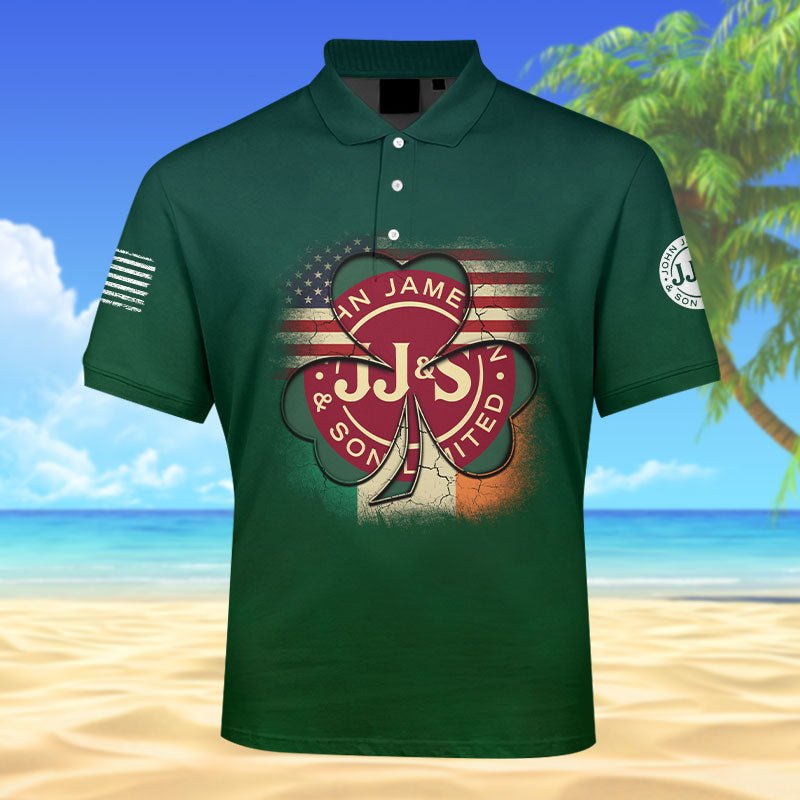 Jameson St Patrick's Day Men's Plus Size Polo Shirt - Flexiquor.com