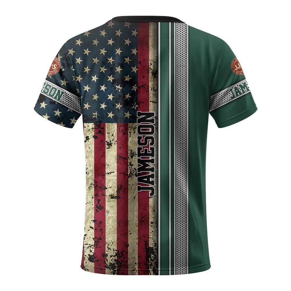 Jameson Stainless Steel American Flag T-Shirt - Flexiquor.com