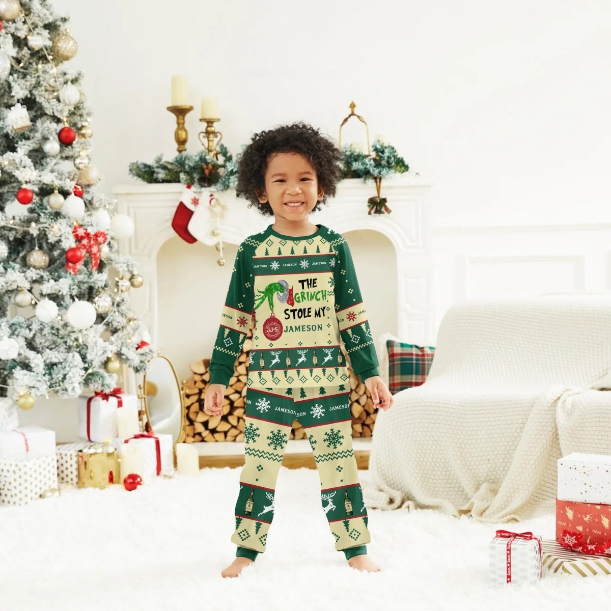 Jameson The Grinch Stole Family Pajamas Set - Flexiquor.com