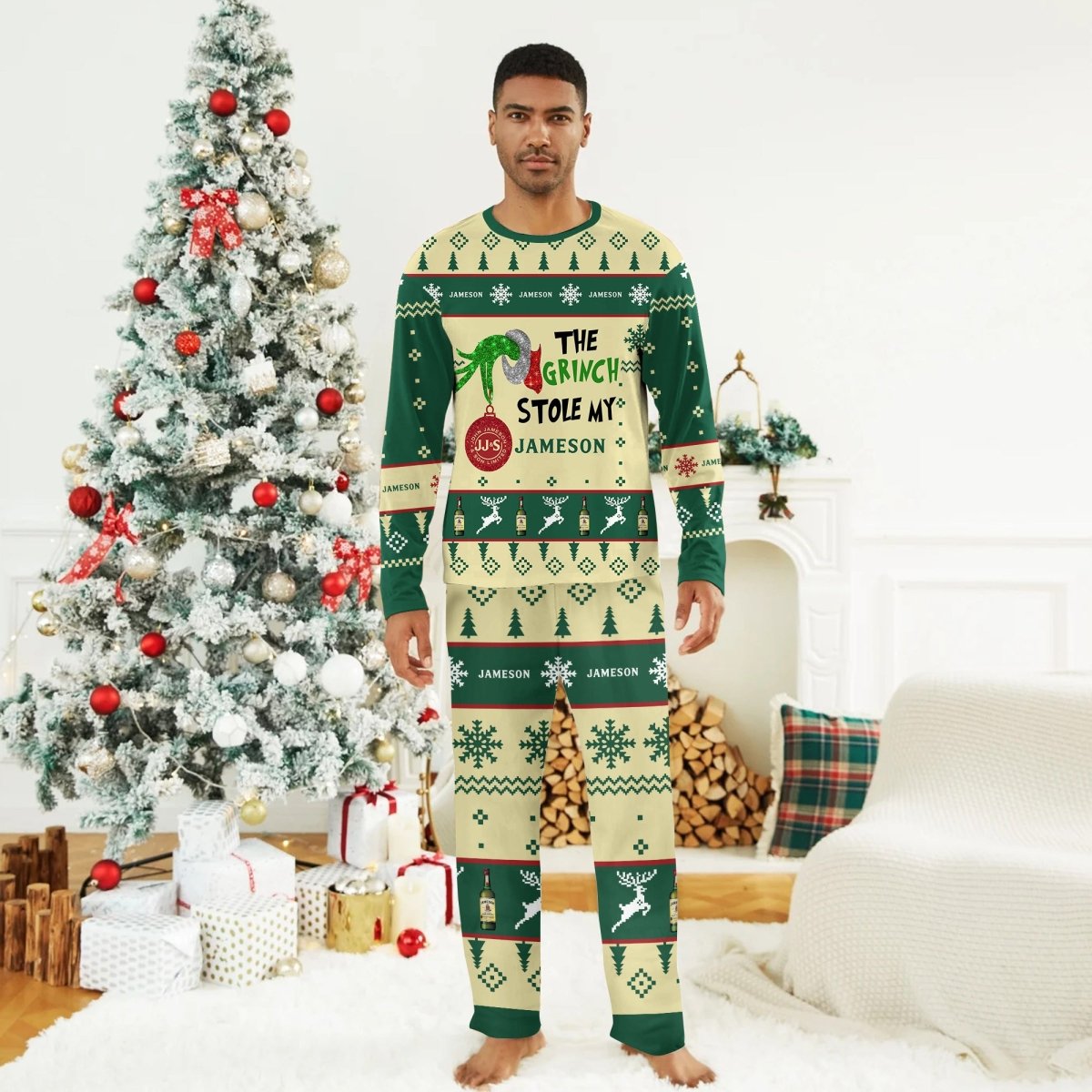 Jameson The Grinch Stole Family Pajamas Set - Flexiquor.com