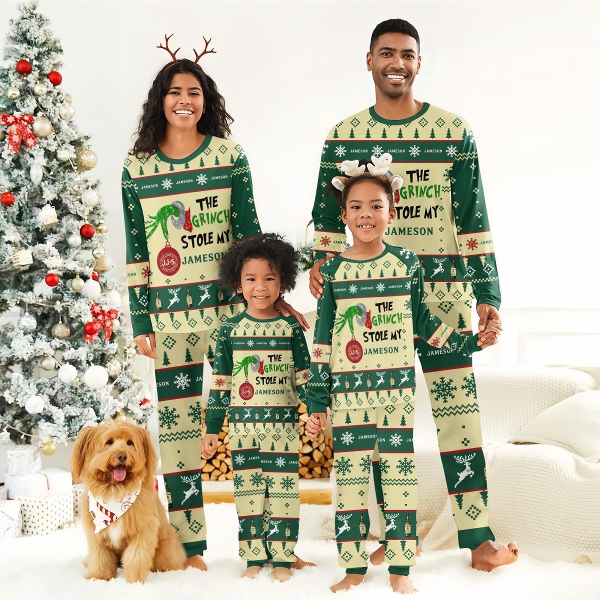 Jameson The Grinch Stole Family Pajamas Set - Flexiquor.com