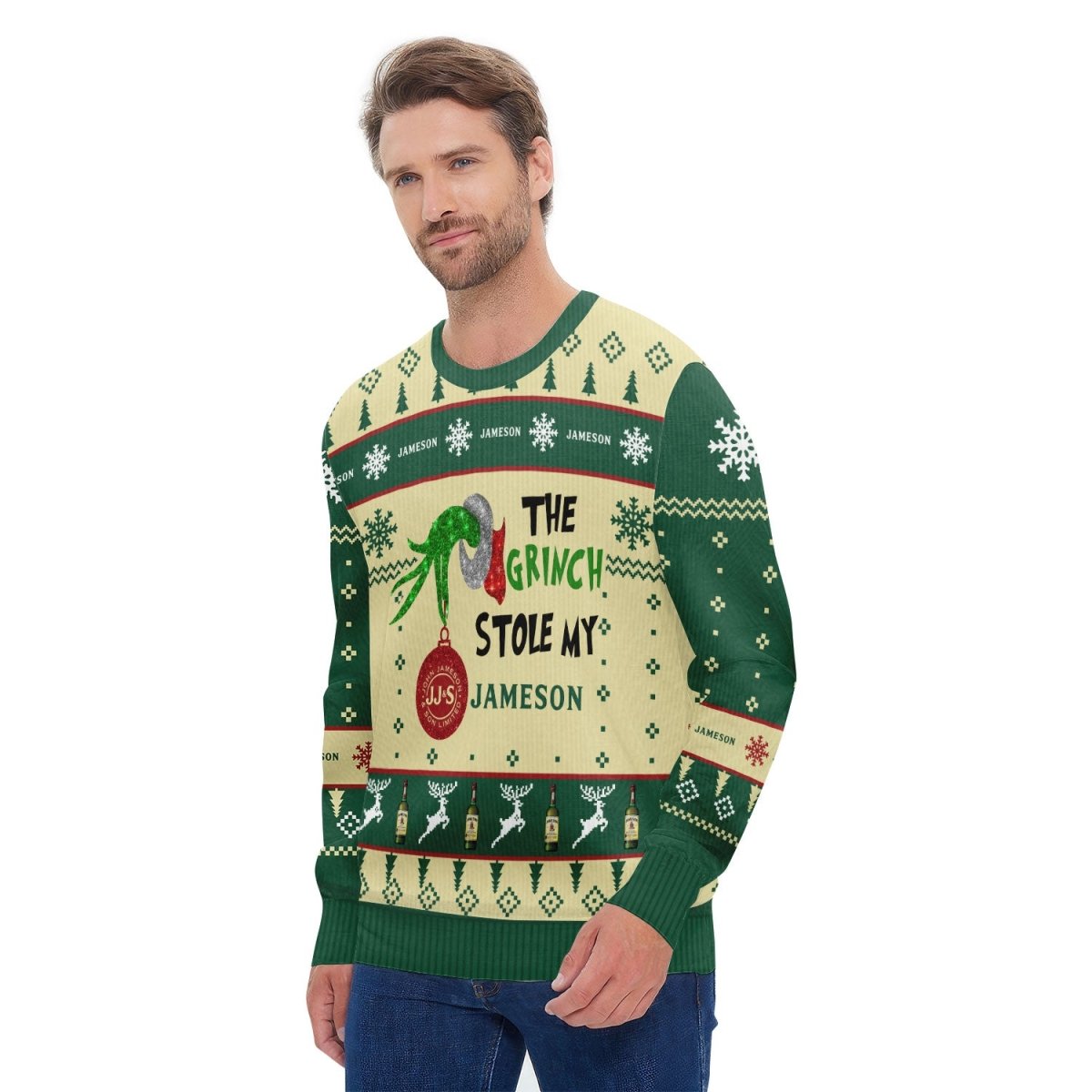 Jameson The Grinch Stole Ugly Sweater - Flexiquor.com