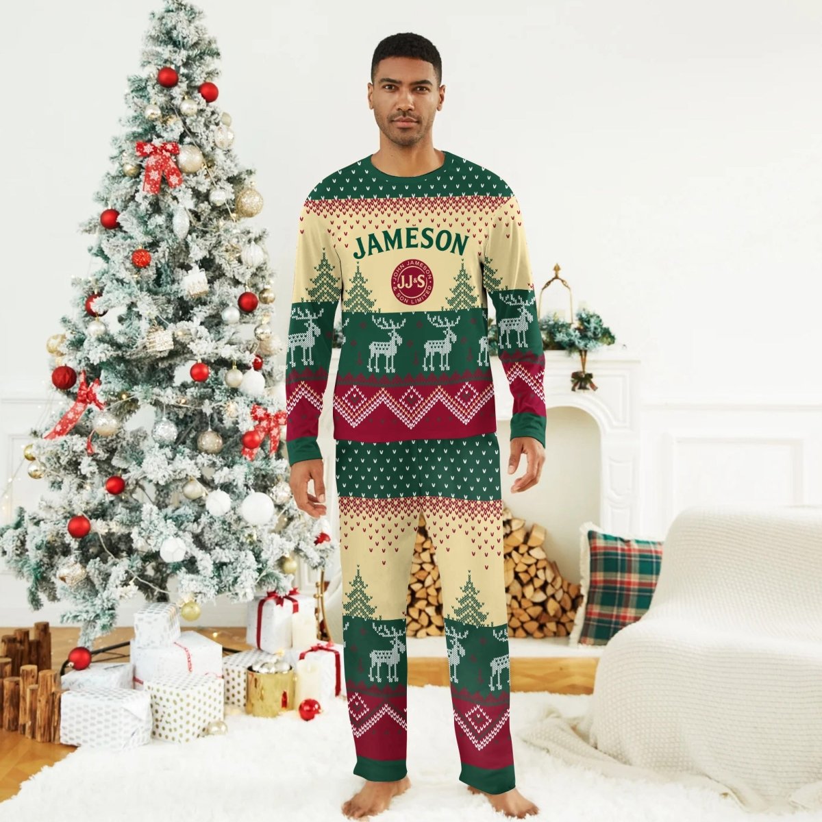 Jameson Winter Reindeer Family Pajamas Set - Flexiquor.com