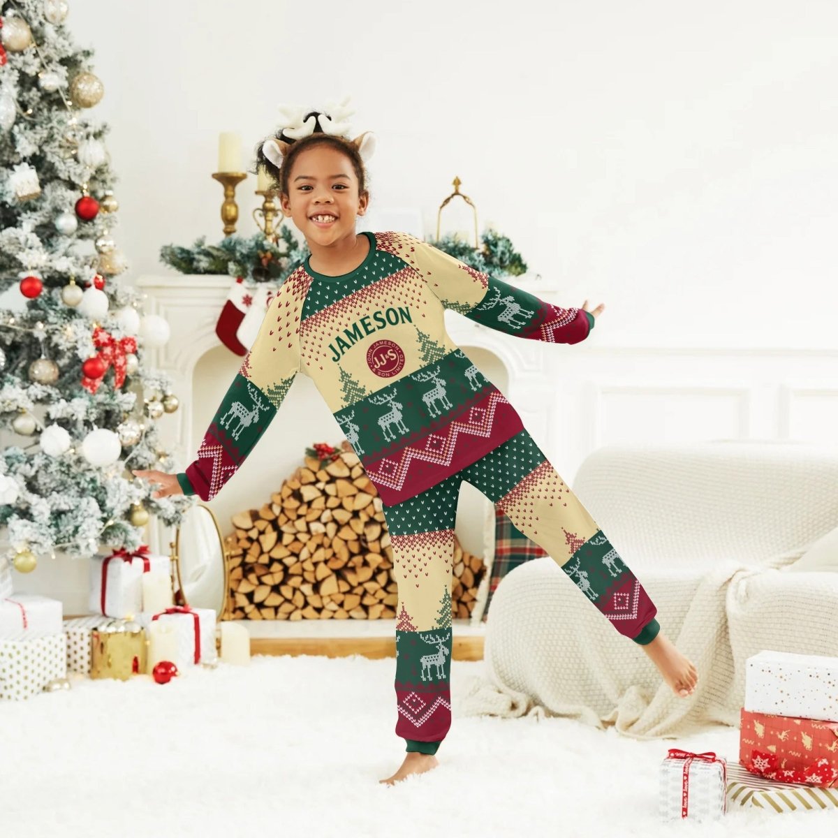 Jameson Winter Reindeer Family Pajamas Set - Flexiquor.com