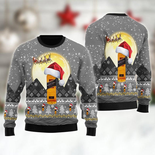 Santa Claus Sleigh Johnnie Walker Ugly Sweater