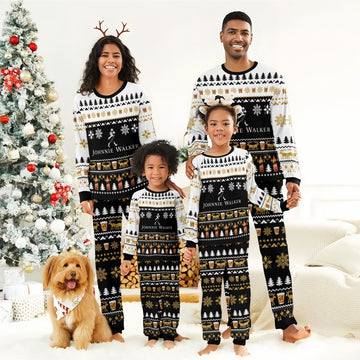 Johnnie Walker Christmas Scenes Family Pajamas Set - Flexiquor.com