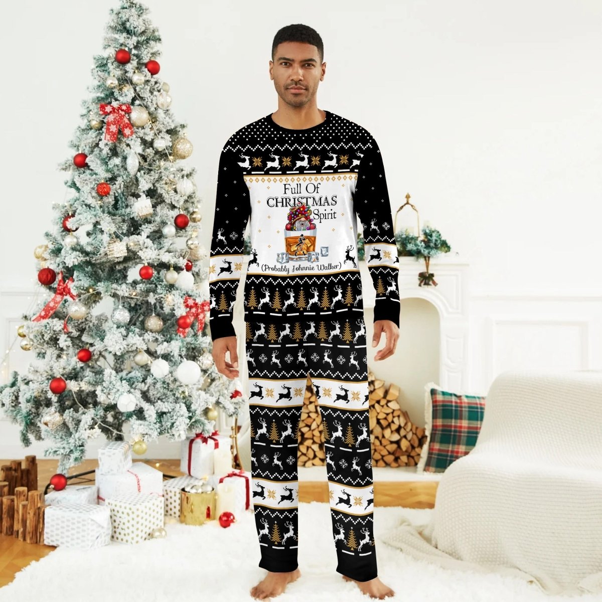 Johnnie Walker Full Of Christmas Spirit Family Pajamas Set - Flexiquor.com