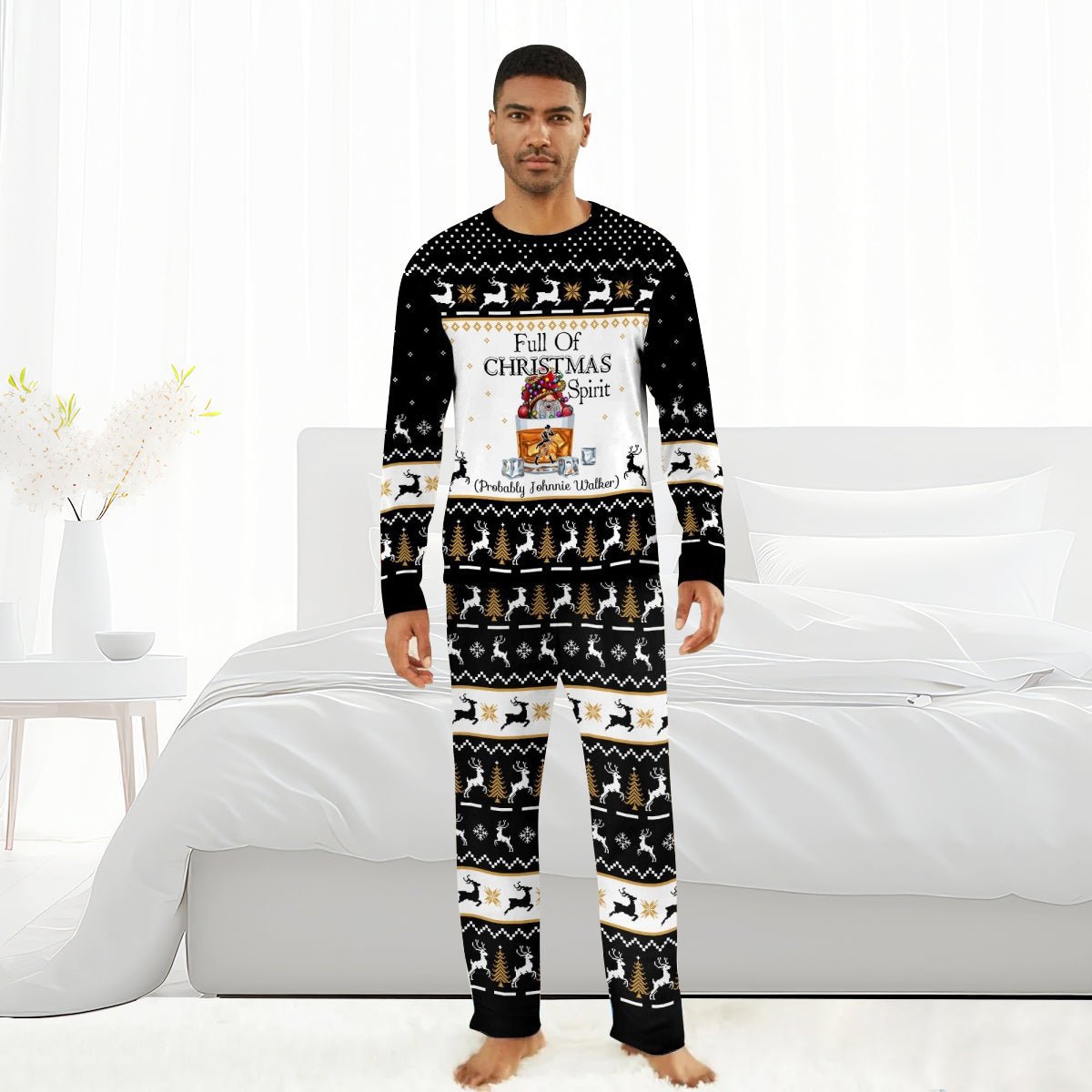 Johnnie Walker Full Of Christmas Spirit Family Pajamas Set - Flexiquor.com
