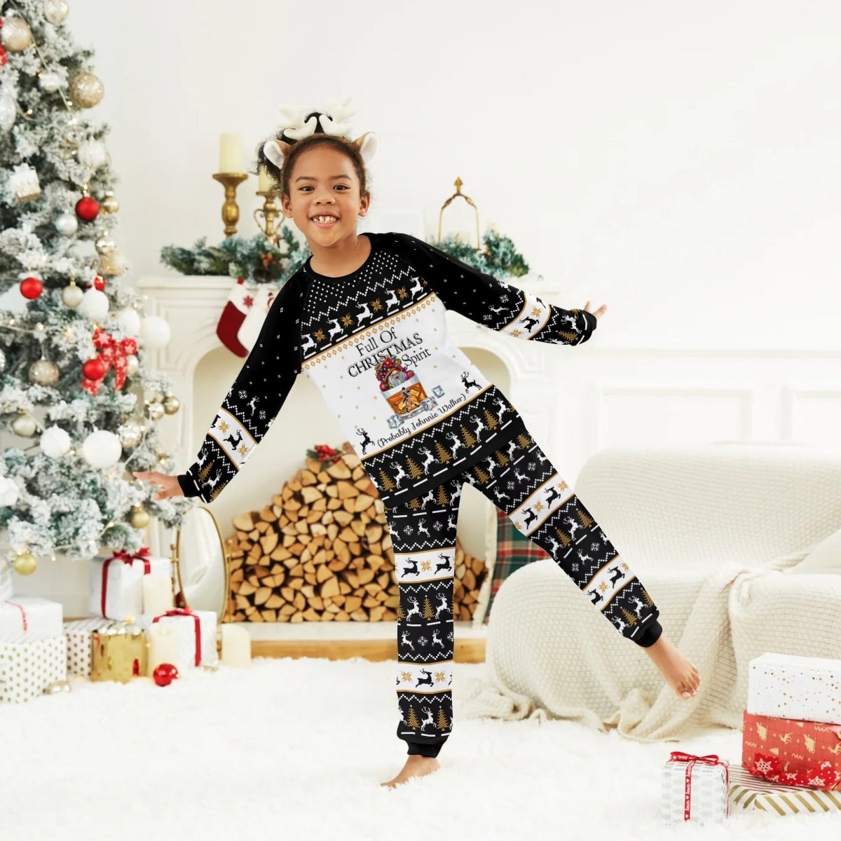 Johnnie Walker Full Of Christmas Spirit Family Pajamas Set - Flexiquor.com