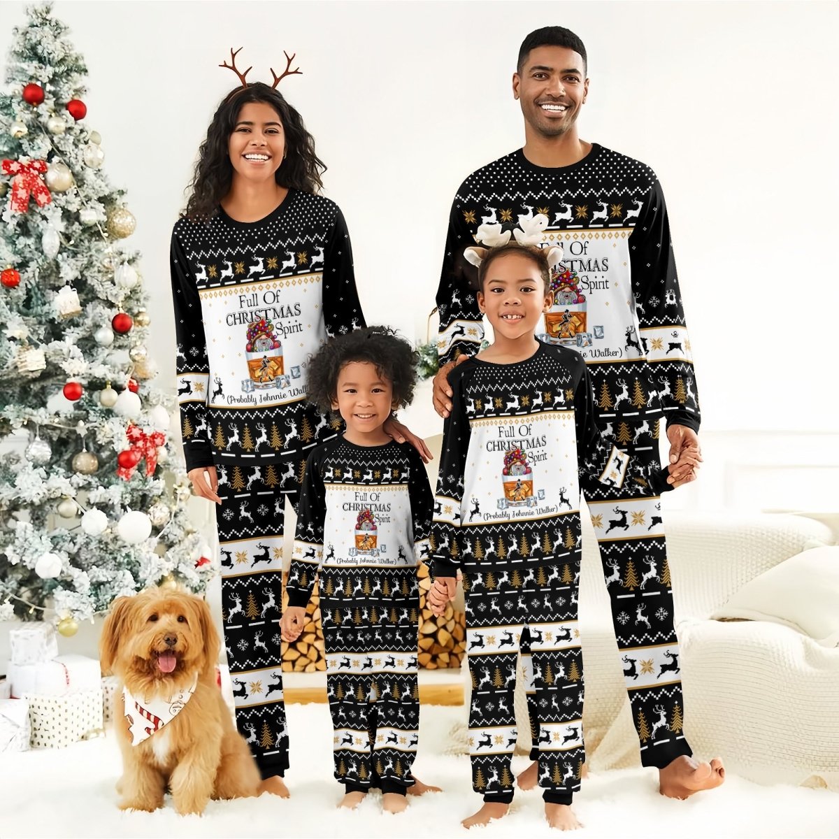 Johnnie Walker Full Of Christmas Spirit Family Pajamas Set - Flexiquor.com