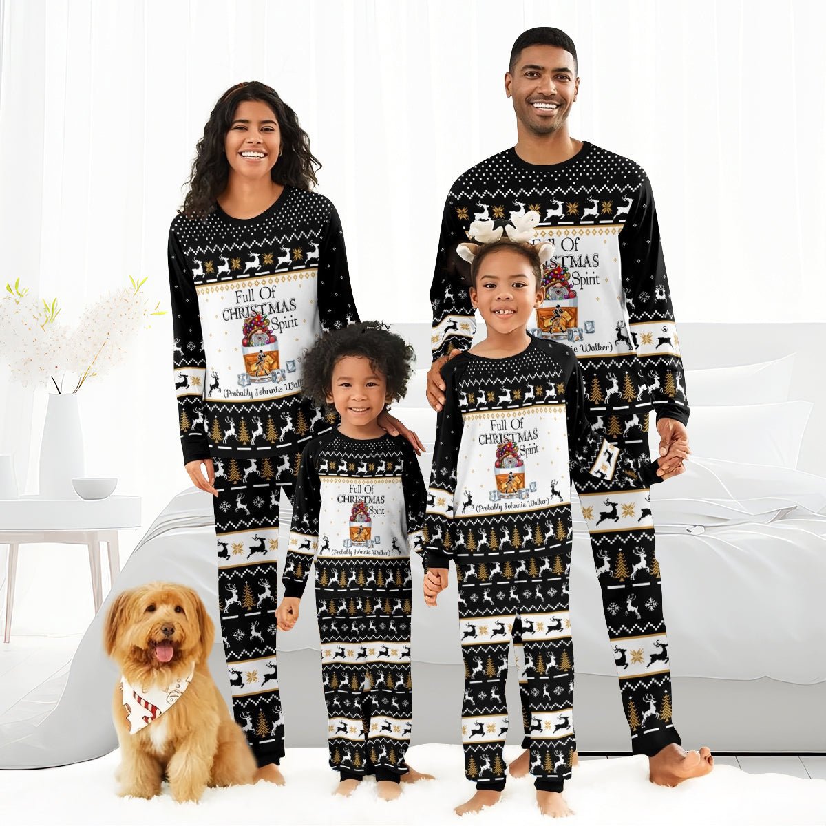 Johnnie Walker Full Of Christmas Spirit Family Pajamas Set - Flexiquor.com