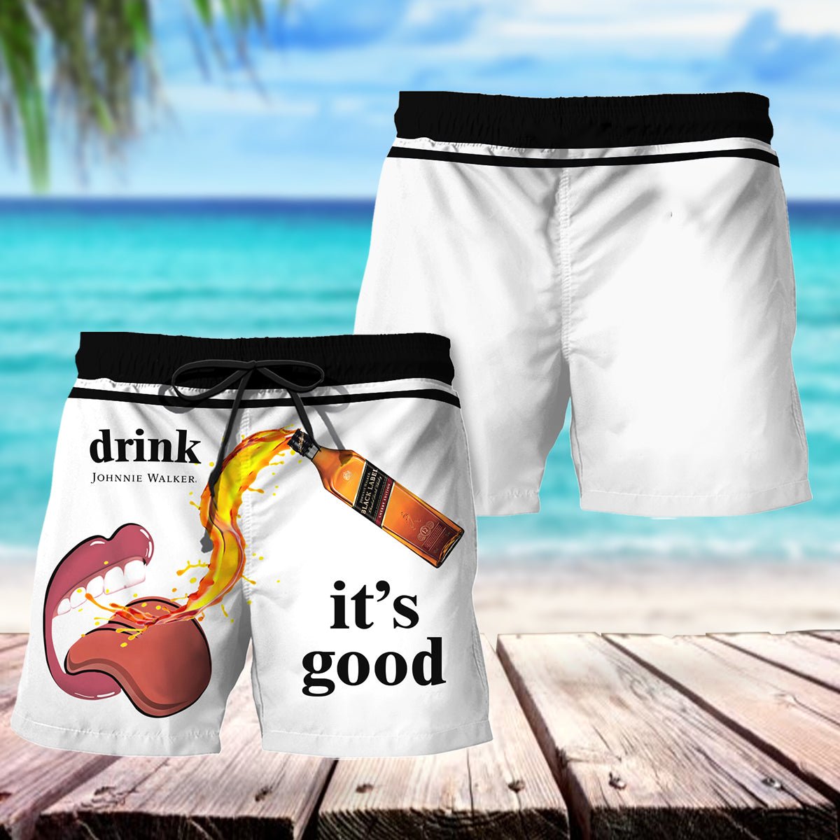 Let's Drink Johnnie Walker Swim Trunks - Flexiquor.com