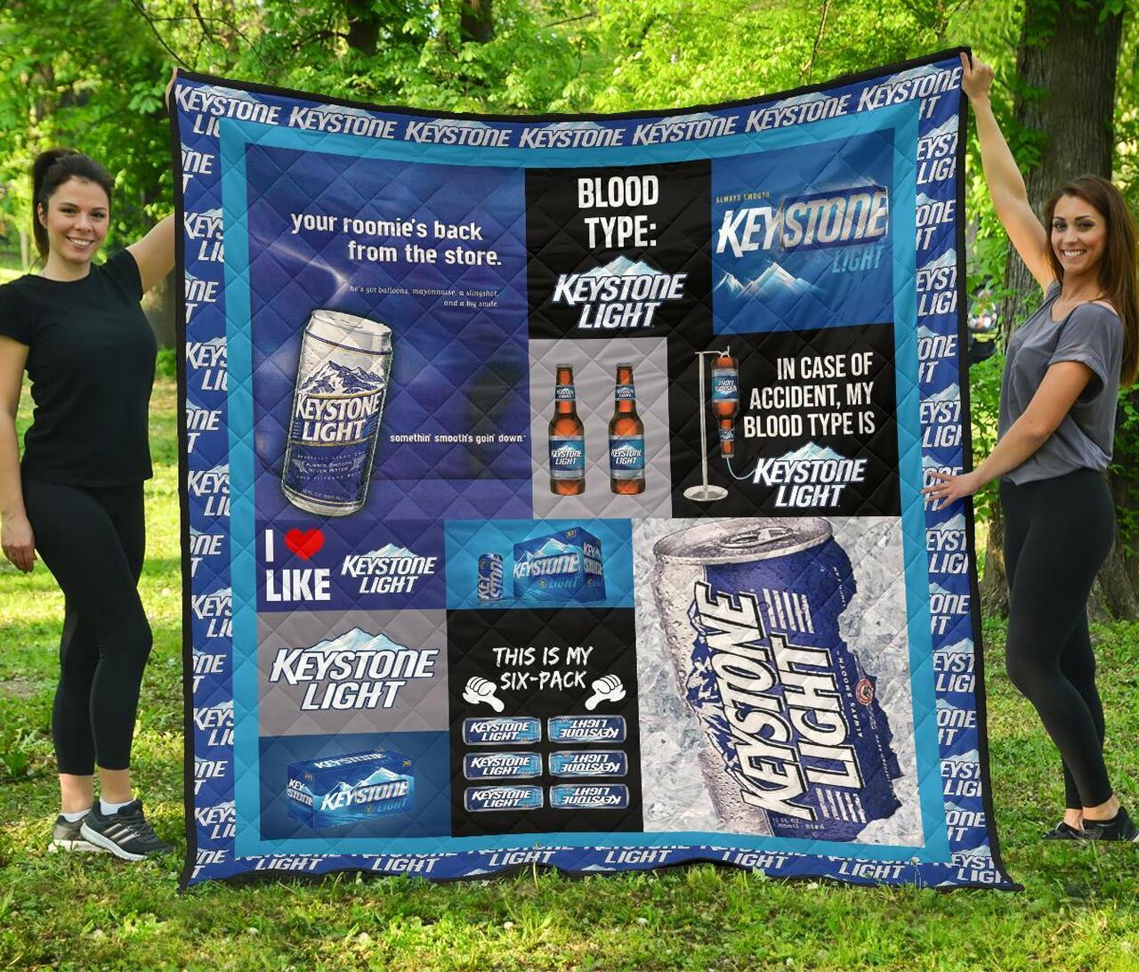 Keystone Light Blood Type Flannel Blanket