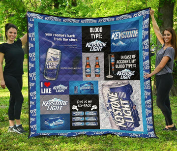 Keystone Light Blood Type Flannel Blanket