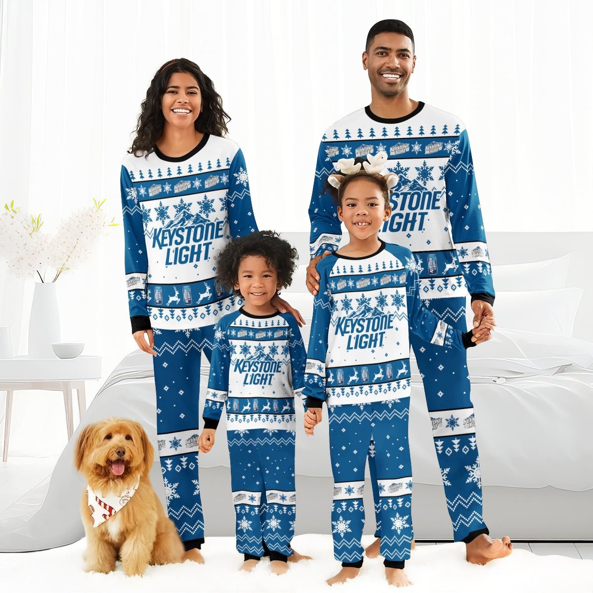 Keystone Light Christmas Family Pajamas Set - Flexiquor.com