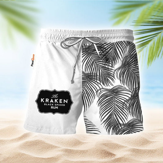 Kraken Rum Fern Swim Trunks - Flexiquor.com