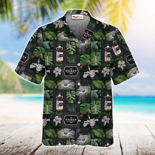 Kraken Rum Flower Hawaiian Shirt - Flexiquor.com
