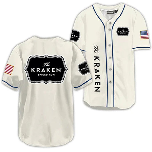 Kraken Rum USA Flag Baseball Jersey - Flexiquor.com