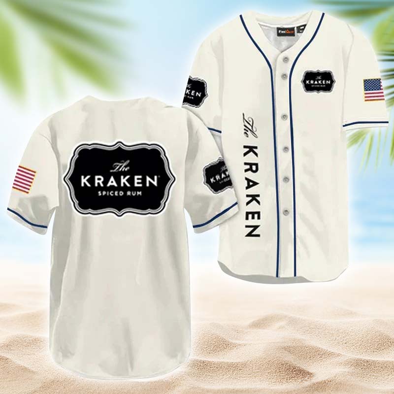 Kraken Rum USA Flag Baseball Jersey - Flexiquor.com