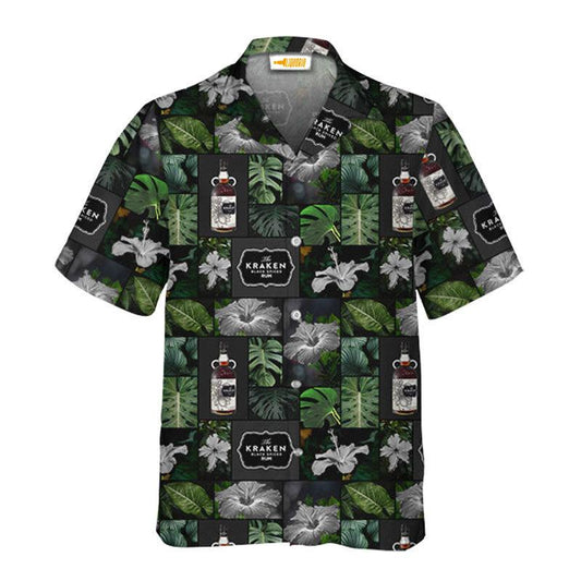 Kraken Rum Flower Hawaiian Shirt