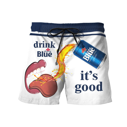 Let's Drink Labatt Blue Swim Trunks - Flexiquor.com